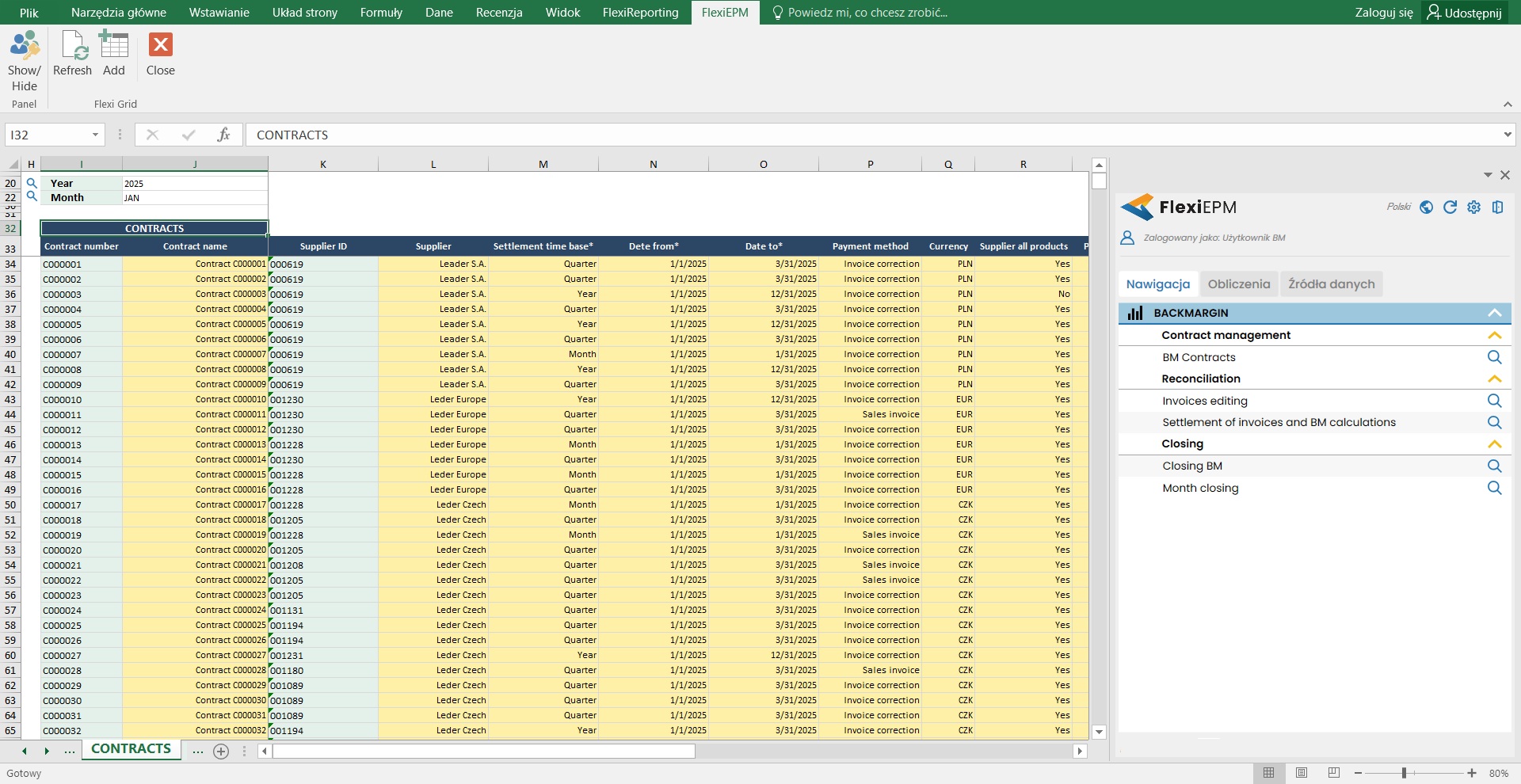 Zarządzania kontraktami blackmarży w systemie FlexiEPM