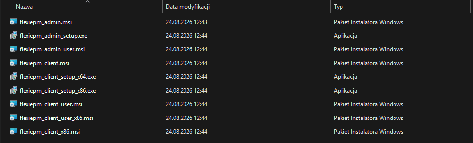 Wspólny instalator dla wszystkich klientów.