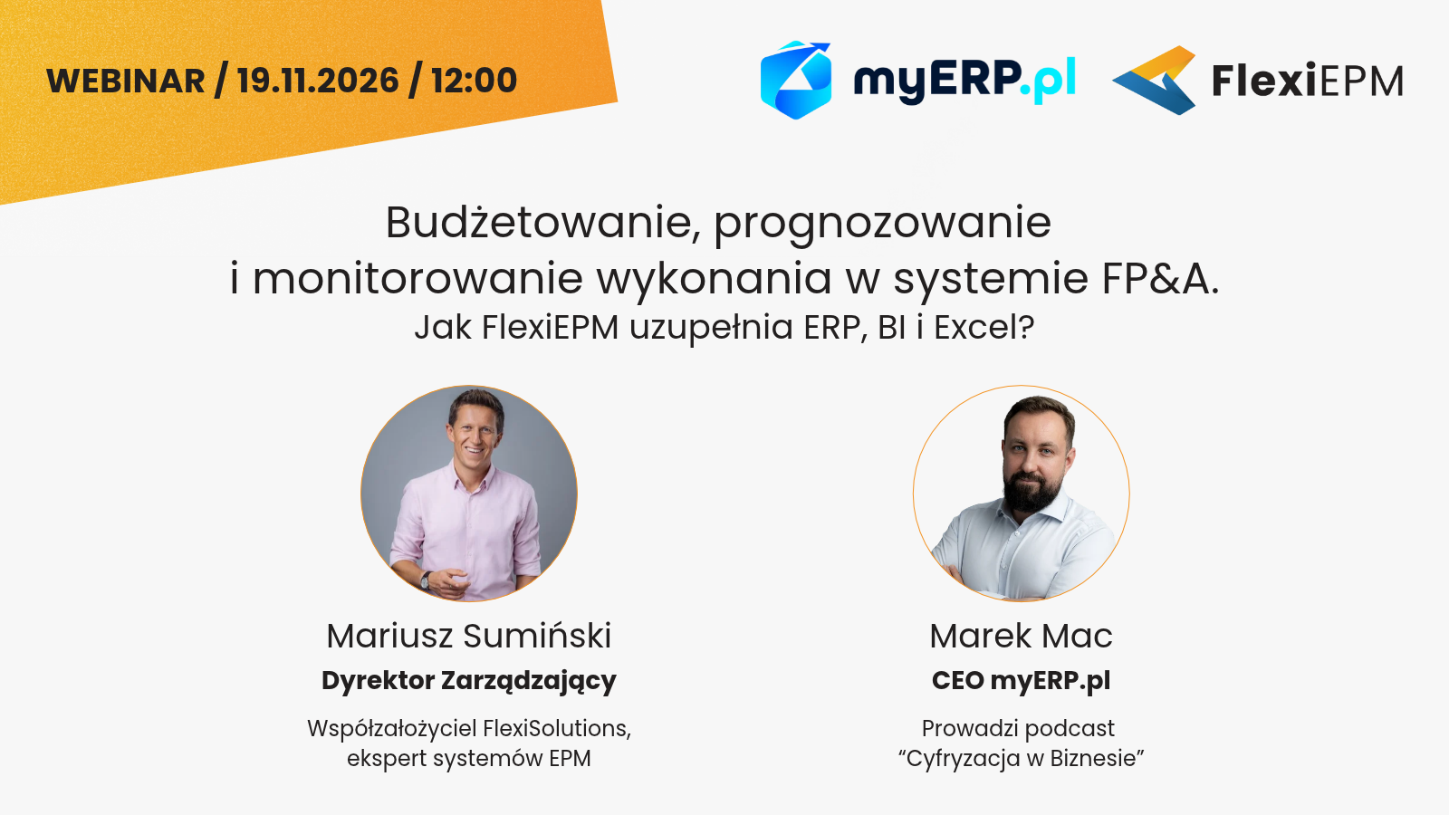 Webinar: Budżetowanie, prognozowanie i monitorowanie wykonania w systemie FP&A.